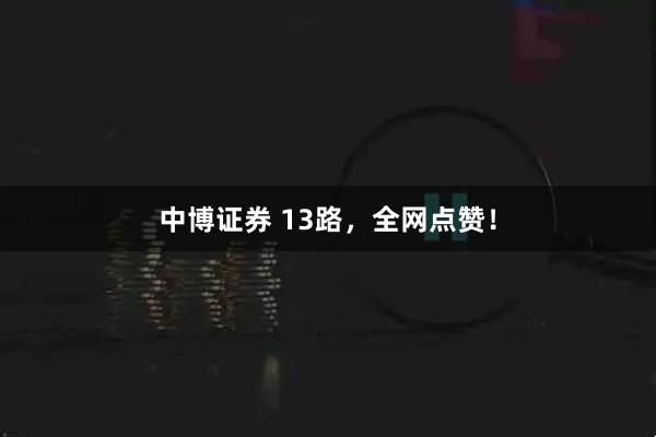 中博证券 13路，全网点赞！