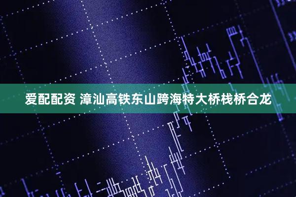 爱配配资 漳汕高铁东山跨海特大桥栈桥合龙